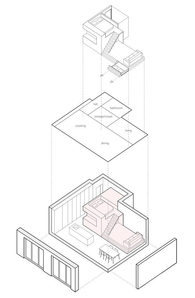 Design of 45 meter apartment diagram