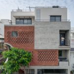 طراحی نمای آجری ساختمان در هندوستان