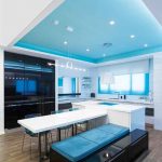 طراحی آشپزخانه آپارتمان مسکونی Gentle blue 